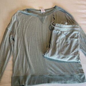 Striped Green Lounge Set